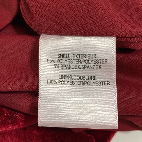 Belle by Badgley Mischka Velvet Sheath Dress Cranberry Red Size 6 - Picture 9 of 9
